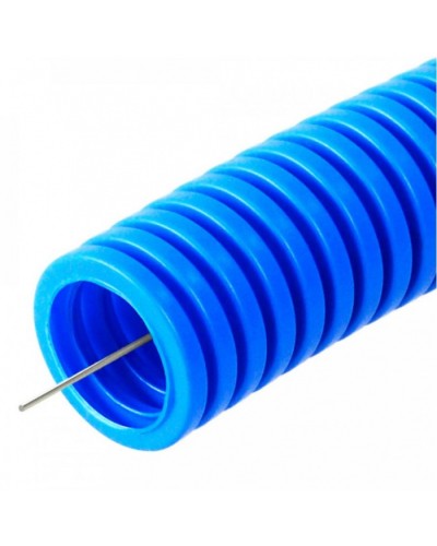 Труба гофрированная ПП лёгкая 350 Н не распространяющая горение синяя д20 (25м/уп) Промрукав (PR02.0253) в Симферополе Труба гофрированная Pintop.ru