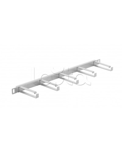 Органайзер горизонтальный 19 0.5U, 5 колец Cabeus (JB08-0,5U-GY) в Симферополе Кабельные органайзеры Pintop.ru
