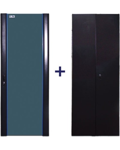 Комплект дверей 47U, 800 мм, черный, передняя - стекло, задняя - распашная металл TWT TWT-CBB-DR47-8x-S-G1 в Симферополе Аксессуары для стоек и шкафов Pintop.ru