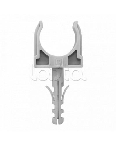 Крепеж-клипса с дюбелем серая д20 (100шт/1200шт уп/кор) Промрукав (PR13.0296) в Симферополе Держатели, клипсы, скобы Pintop.ru