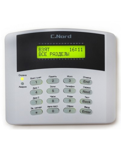 Клавиатура C.Nord K16-LCD в Симферополе Приемно-контрольные приборы Pintop.ru