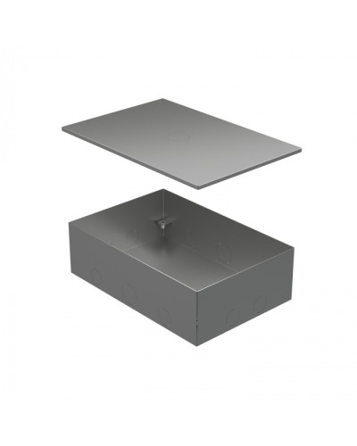 BOX/6-8 Металлическая коробка с крышкой для заливки в пол 249,6х167,6х75мм Экопласт (70161) в Симферополе Распределительные коробки Pintop.ru