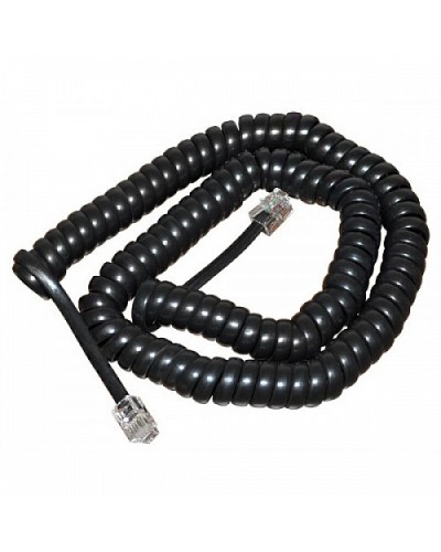 Шнур витой трубочный телефонный чёрный 2 м (10шт/уп) REXANT 18-2023 в Симферополе Дополнительное оборудование для сетей Pintop.ru