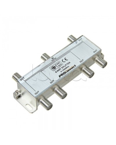 Сплиттер антенный ТВ х 6 под F разъём 5-1000 МГц PROCONNECT 05-6024 в Симферополе Дополнительное оборудование для сетей Pintop.ru