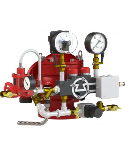 Узел управления спринклерный воздушный с электроклапаном Спецавтоматика УУ-С100/1,6 Вз (Э24)-ВФ.О4-01 в Симферополе Устройства пуска водяного пожаротушения Pintop.ru