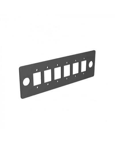 Сменная планка для оптических розеток 6 MPO/MTP Cabeus (FO-FP-6MPO-BK) в Симферополе Кросс оптический Pintop.ru