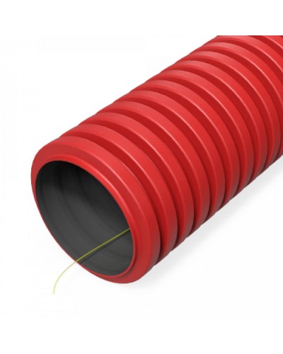 Труба гофрированная двустенная ПНД гибкая тип 1250 (SN63) с/з красная d50 мм (50 м/уп Промрукав (PR15.00993) в Симферополе Труба гофрированная Pintop.ru