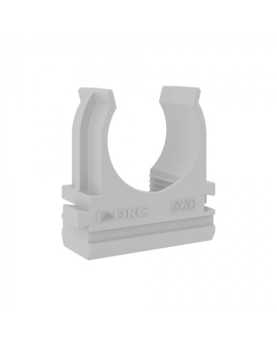 Держатель-клипса быстрого монтажа, для крепления труб, ф20мм, пластик, RAL 7035 DKC 51020M в Симферополе Держатели, клипсы, скобы Pintop.ru