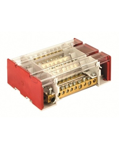 Блок распределительный на DIN рейку c выносной клеммой 4р 160А, 7х7мм 1х8мм 1х9мм 1х12мм DKC BD3160104 в Симферополе Аксессуары для стоек и шкафов Pintop.ru