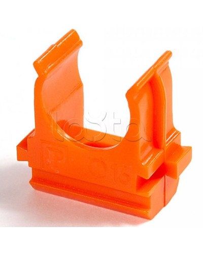 Крепёж-клипса для труб АБС-пластик оранжевая д32 в малой упаковке (10шт/500шт уп/кор) Промрукав (PR13.0115) в Симферополе Держатели, клипсы, скобы Pintop.ru