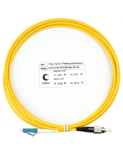 Шнур оптический simplex LC-FC 9/125 SM 3 м LSZH Cabeus FOP(s)-9-LC-FC-3M в Симферополе Патч-корды оптические Pintop.ru