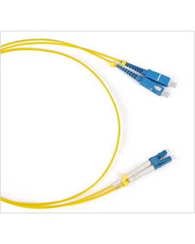 Патч-корд волоконно-оптический SM 9/125, LC/UPC-SC/UPC, duplex, LSZH, (1 м) Hyperline FC-D2-9-LC/UR-SC/UR-H-1M-LSZH-YL в Симферополе Патч-корды оптические Pintop.ru