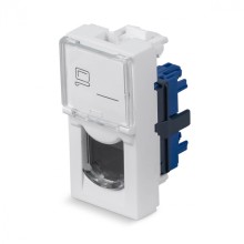Модуль Keystone Jack RJ-45(8P8C), 180 градусов, категория 6 Cabeus (KJ-RJ45-Cat.6-180T-FP-L-22,5)