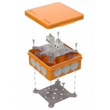 Коробка огнестойкая для о/п двухкомпонентная 60-0303-FR2.5-4 Е15-Е120 100х100х40 Промрукав (60-0303-FR2.5-4)