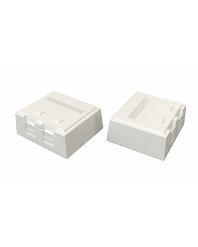 Корпус настенной розетки Hyperline (SBB4-2-WH) в Симферополе Аксессуары для кабель-канала Pintop.ru