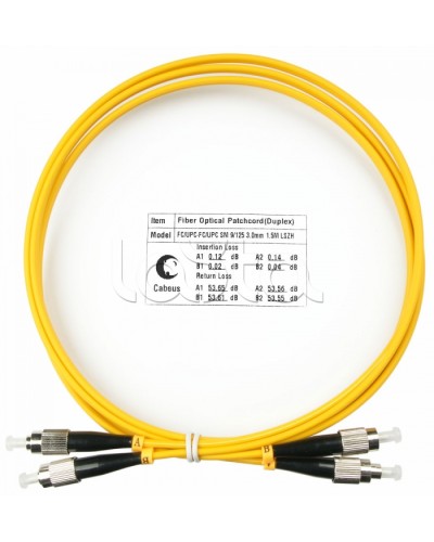 Шнур оптический duplex FC-FC 9/125 sm 1,5м LSZH Cabeus FOP(d)-9-FC-FC-1,5m в Симферополе Патч-корды оптические Pintop.ru