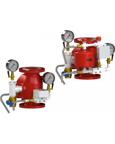 Узел управления спринклерный водозаполенный Спецавтоматика УУ-С80/1,6В-ВФ.О4-01 Прямоточный-80 (с камерой задержки) в Симферополе Устройства пуска водяного пожаротушения Pintop.ru