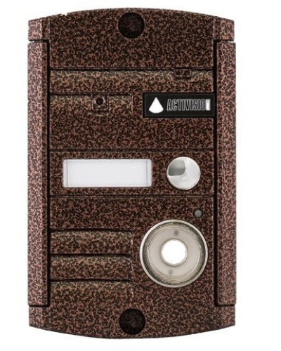 Видеопанель вызывная накладная цветная на 1 абонента Activision AVP-451 (PAL, медь) в Симферополе Вызывные видеопанели малоабонентные Pintop.ru