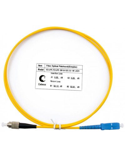 Шнур оптический simplex SC-FC 9/125 SM 1 м LSZH в Симферополе Патч-корды оптические Pintop.ru