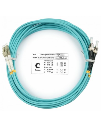 Шнур оптический duplex LC-ST 50/125 mm OM3 7м LSZH Cabeus FOP-50-LC-ST-7m в Симферополе Патч-корды и пигтейлы Pintop.ru