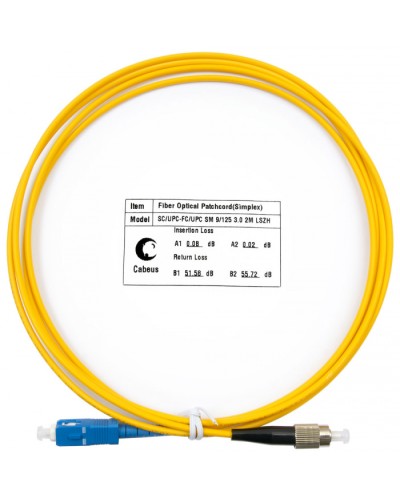 Шнур оптический simplex SC-FC 9/125 SM 2 м LSZH в Симферополе Патч-корды оптические Pintop.ru