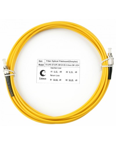 Шнур оптический simplex FC-ST 9/125 sm 25м LSZH Cabeus FOP(s)-9-FC-ST-25m в Симферополе Патч-корды оптические Pintop.ru