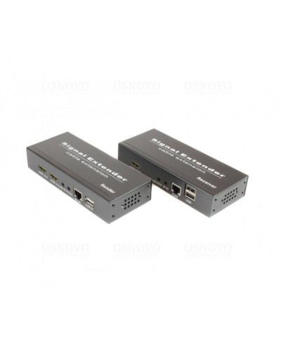 Комплект для передачи HDMI, USB, аудио, RS232 и ИК управления по сети Ethernet OSNOVO TLN-HiKMDA2+RLN-HiKMDA2 в Симферополе Видеоусилители, Модуляторы, Делители Pintop.ru
