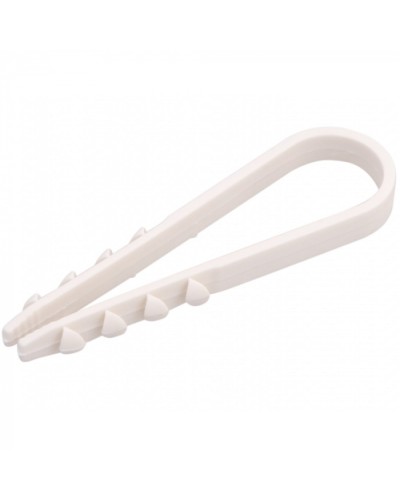 Дюбель-хомут 5-10, белый (100шт/уп) REXANT 07-4501 в Симферополе Стяжки-хомуты Pintop.ru