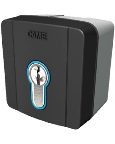 Ключ-выключатель накладной с цилиндром замка DIN и синей подсветкой Came 806SL-0050 в Симферополе Запчасти для шлагбаумов и автоматики Pintop.ru