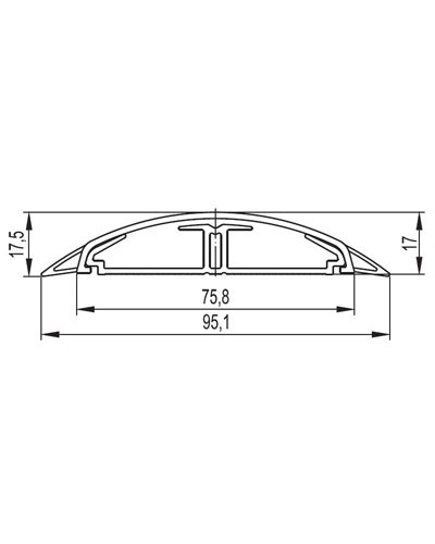 Кабель-канал напольный CSP-F 75x17 мм DKC 01332 в Симферополе Кабель-канал Pintop.ru