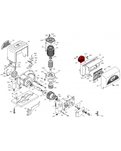 Корпус TWIN4 Came 119RIR312 в Симферополе Запчасти для шлагбаумов и автоматики Pintop.ru