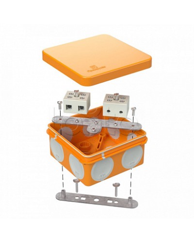 Коробка огнестойкая для о/п двухкомпонентная 60-0210-FR10.0-4 Е15-Е120 80х80х40 Промрукав (60-0210-FR10.0-4) в Симферополе Распределительные коробки Pintop.ru