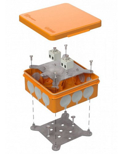 Коробка огнестойкая для о/п двухкомпонентная 60-0303-FR2.5-4 Е15-Е120 100х100х40 Промрукав (60-0303-FR2.5-4) в Симферополе Огнестойкие кабельные линии Pintop.ru