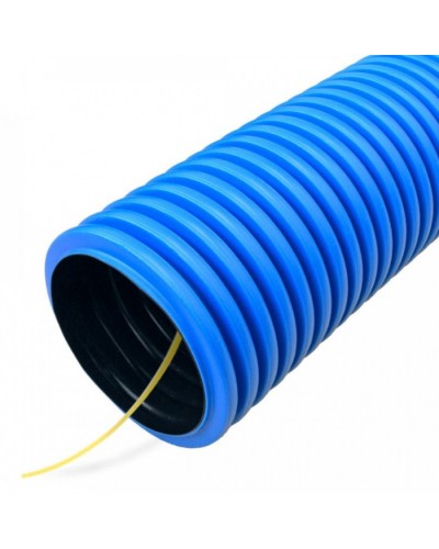 Труба гофрированная двустенная ПНД гибкая тип 750 (SN24) с/з синяя д75 (50м/уп) Промрукав (PR15.0182) в Симферополе Труба гофрированная Pintop.ru
