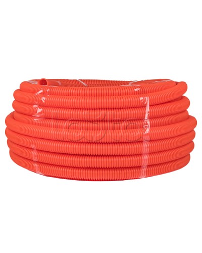 Труба гофр. ПНД с протяжкой d32 мм (50 м) оранжевая EKF-Plast (tpnd-32-o) в Симферополе Труба гофрированная Pintop.ru