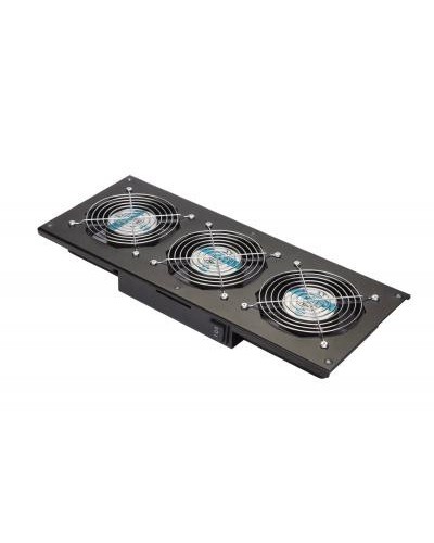 Eurolan Модуль вентиляторный потолочный, 3 вентилятора, термореле, 3 положения, черный (60A-90-11-30BL) в Симферополе Вентиляторные модули Pintop.ru