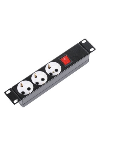 Блок силовых розеток 10 без шнура с выключателем, 3 розетки (черный) ЦМО БР-3П-10-9005 в Симферополе Блоки розеток Pintop.ru
