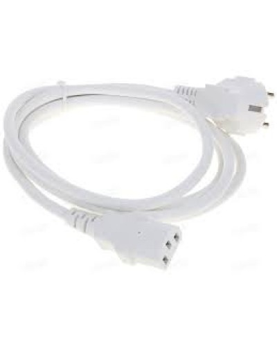 Шнур питания C13-Schuko угловая, 3х0.75, 220В, 10А, белый, 1 метр LANMASTER (LAN-PP13/SHA-1.0-WH) в Симферополе Аксессуары для стоек и шкафов Pintop.ru