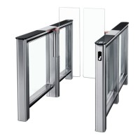 Турникет PERCo-ST-01 с крышками из закал. стекла с центральной вставкой из нерж. стали со створками Створки шириной 425
