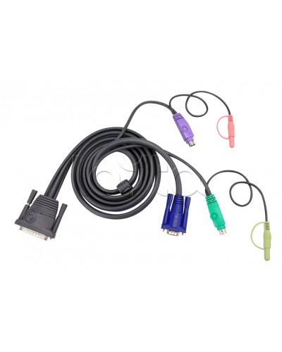 КВМ-кабель с интерфейсами передачи звука, PS/2, VGA (3м) ATEN 2L-1703P в Симферополе Видеоусилители, Модуляторы, Делители Pintop.ru