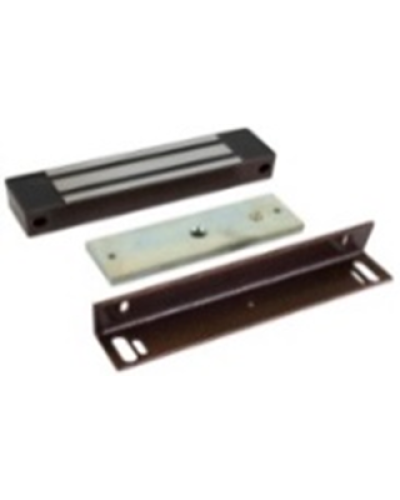 Электромагнитный замок AccordTec ML-400 KB-2 с уголком, цвет коричневый в Симферополе Электромагнитные замки Pintop.ru