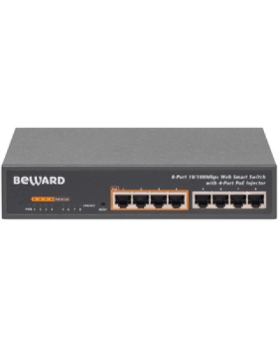 Коммутатор PoE 8-портовый Beward STW-8P4 в Симферополе Коммутаторы Pintop.ru