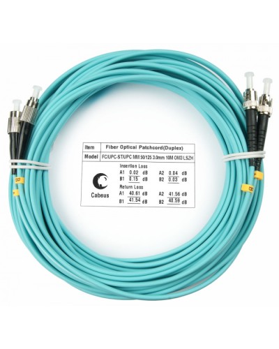 Шнур оптический duplex FC-ST 50/125 mm OM3 25м LSZH Cabeus FOP-50-FC-ST-25m в Симферополе Патч-корды и пигтейлы Pintop.ru