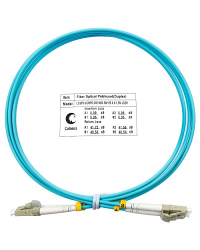 Шнур оптический duplex LC-LC 50/125 MM OM3 1.5 м LSZH Cabeus FOP-50-LC-LC-1.5M в Симферополе Патч-корды и пигтейлы Pintop.ru