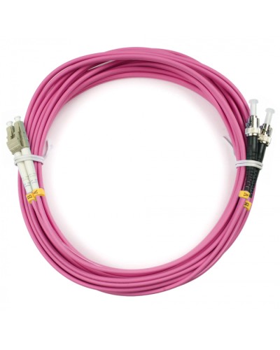 Шнур оптический duplex LC-ST 50/125 mm OM4 20м LSZH Cabeus FOP-50-OM4-LC-ST-20m в Симферополе Патч-корды оптические Pintop.ru