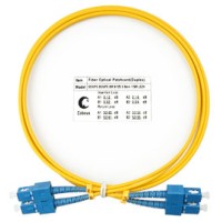 Патч-корд волоконно-оптический SM 9/125 duplex SC/SC LSZH (1,5 м) Cabeus FOP(d)-9-SC-SC-1,5M