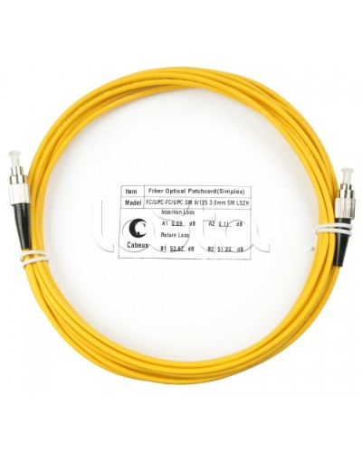 Шнур оптический simplex FC-FC 9/125 sm 7м LSZH Cabeus FOP(s)-9-FC-FC-7m в Симферополе Патч-корды оптические Pintop.ru
