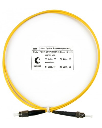 Шнур оптический simplex FC-ST 9/125 sm 1м LSZH Cabeus FOP(s)-9-FC-ST-1m в Симферополе Патч-корды оптические Pintop.ru