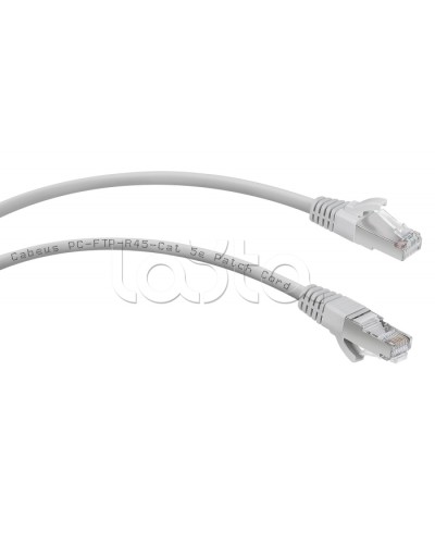 Патч-корд FTP, категория 5e, 5 м, экранированный, серый Cabeus PC-FTP-RJ45-Cat.5e-5m в Симферополе Патчкорды (медные) Pintop.ru