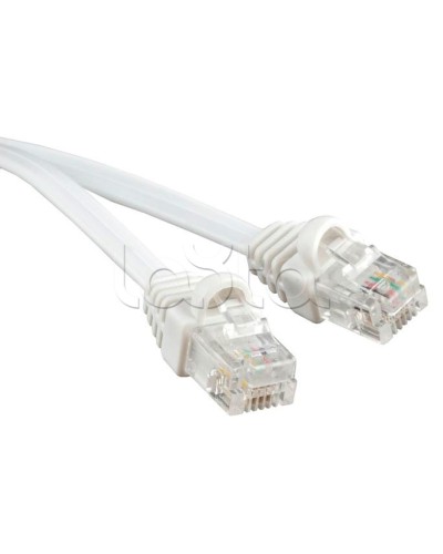 Патч-корд 6p4c телефонный, 10 м, белый Cabeus PC-TEL-RJ12-10m в Симферополе Патчкорды (медные) Pintop.ru